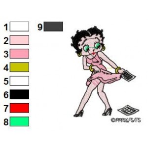 Betty Boop Embroidery Design 49